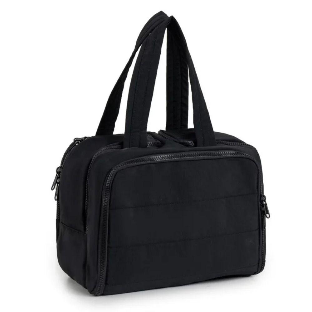 Zipper Closure Cosmetic Handbag Multipocket Design Portable Makeup Pouch Shower Organizer