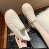 Женская вулканизированная обувь 2024 года, зимние туфли с круглым носком, модные женские кроссовки, плюшевые, сохраняющие тепло, удобные туфли на платформе