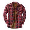 (SU)Mens Button Down Shirt Casual Flannel Plaid Slim Fit Long Sleeve Spread Collar Lightweight Tops