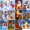 DIY Santa Claus 5D Diamond Painting Full Round Drill Snowman Diamond Embroidery Cross Stitch Kits Mosaic Wall Art Home Decor