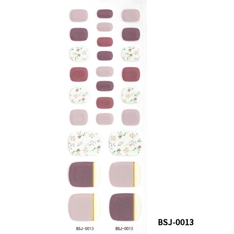 Semi-cured Manicure Stickers, Toenail Stickers, Bronzing Waterproof Toenail Stickers