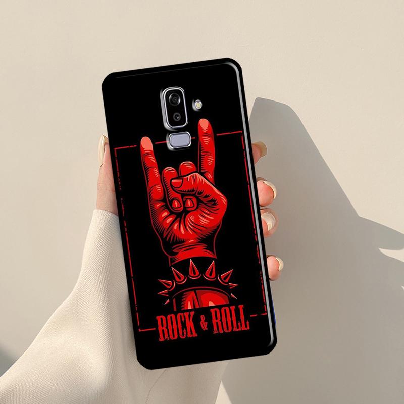 Rock and Roll Skull For Samsung J3 J5 J7 J510 J310 J330 J710 J730 J1 A3 A5 2016 2017 J4 J6 Plus J8 2018 Case