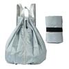 [ideastore] Легкий складной рюкзак Эко-сумка Большая вместимость Компактный для улицы (Светло-серый)