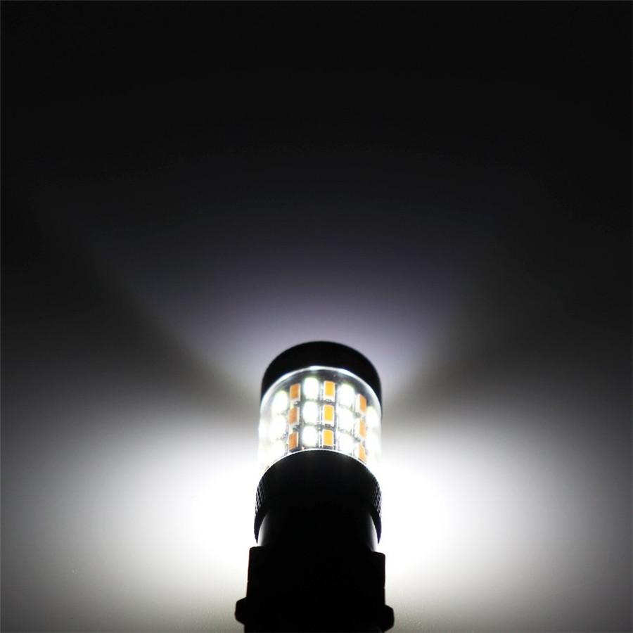 2 шт. 1157 Switchback двухцветная светодиодная лампа указателя поворота 600LM 6500K 60-SMD