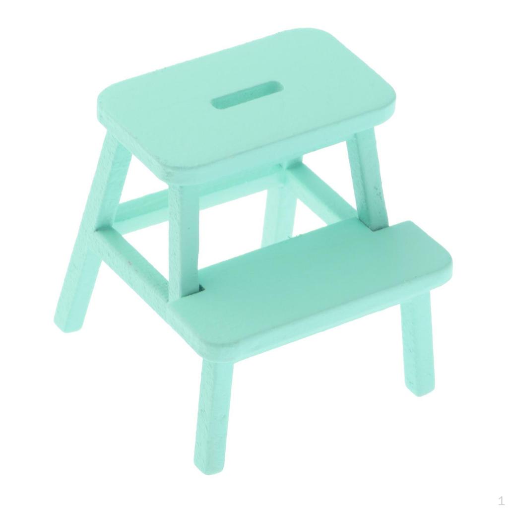 1:12 масштаб кукольный домик ступенька стул миниатюрное украшение мини мебель 2 табурета