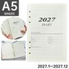 A5 2027 Journal Agenda Plannner Notebook  Monthly Weekly Daily Schedule Organizer