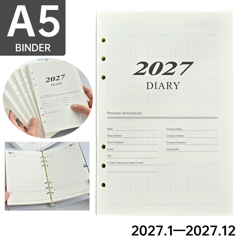 A5 2027 Journal Agenda Plannner Notebook Monthly Weekly Daily Schedule Organizer