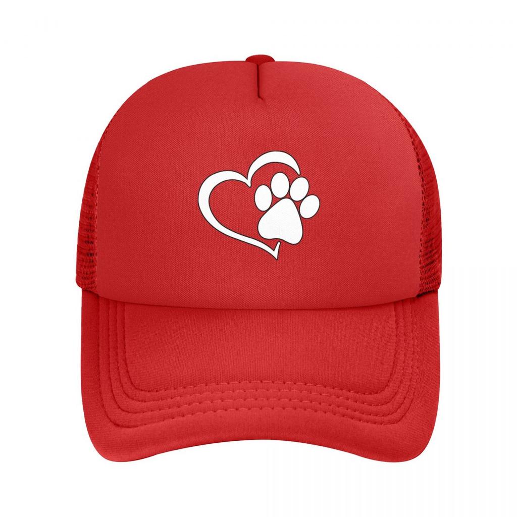 Бейсбольная кепка с принтом лапы Love для женщин унисекс, шляпа дальнобойщика Snapback, регулируемая сетчатая кепка унисекс для рыбалки