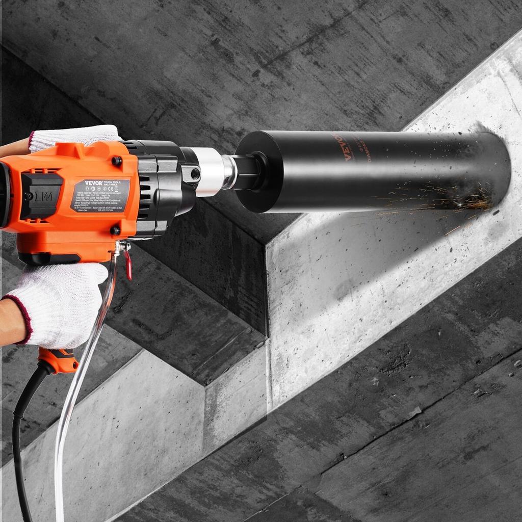 Core Drill Machine 0.8-7.1in Dia 2600W Handheld Core Drill Rig for Mixing