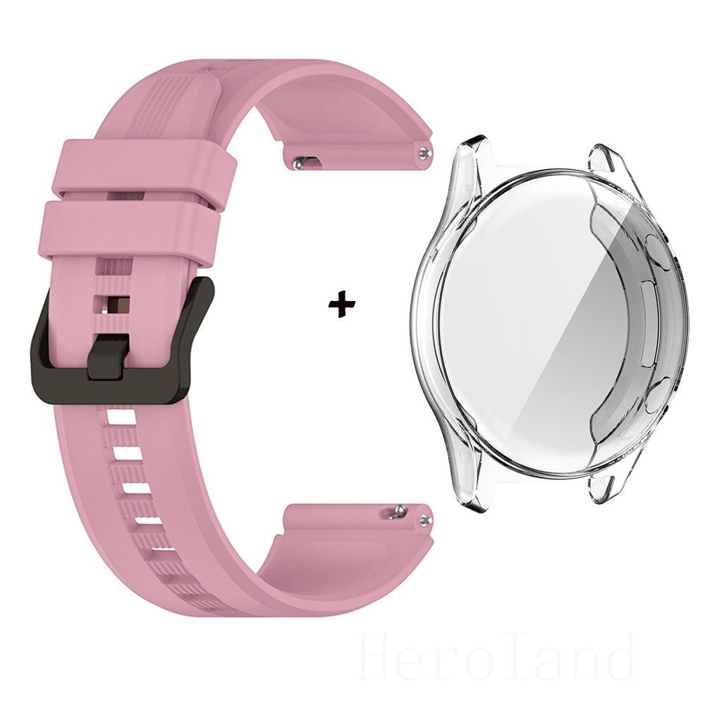 Браслет 22 мм Ремешок для часов для умных часов Honor Watch GS3 Ремешок для HONOR Watch GS 3 Наручный браслет Силикон + Чехол для экрана