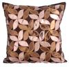 Cushion Cover Decorative Pillow Cover Brown Faux Leather Throw Pillow Covers Handmade Pillow Cover Contemporary -Cake & Pie