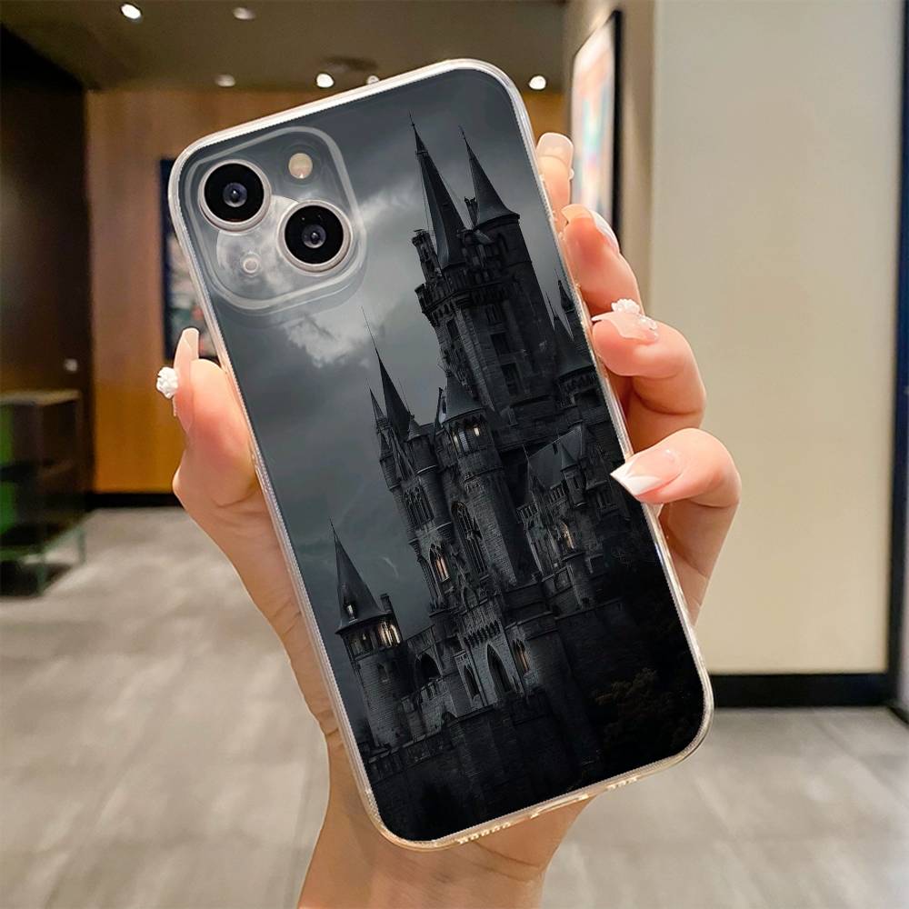Персонализированный чехол для телефона в готическом стиле для iPhone 17 16e 16 15 14 13 12 11mini Pro Max X XR XSMAX 8 7 Air Plus Мягкий чехол