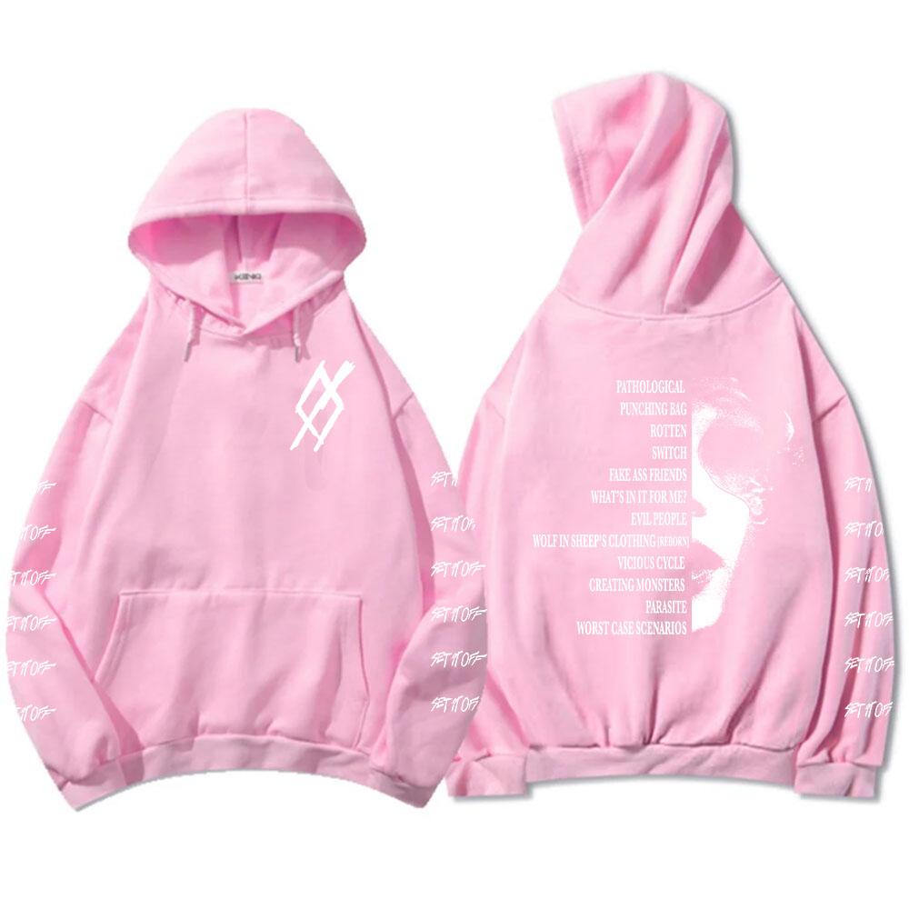 SIO Альбом Треклист Худи Рок-группа Set It Off Толстовки Гранж Мода Унисекс Уличная одежда Хип-хоп Гранж Мужские Sudaderas Мужские