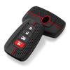 Чехол для ключа-брелока, защитный чехол для пульта дистанционного управления, гладкий силиконовый черный, подходит для Toyota Rav4 Corolla Camry Avalon, автомобильные аксессуары, чехол для ключа