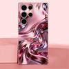Металлическая розовая текстура Madam pink Стекло Чехол для телефона для Samsung Galaxy S26 S25 S24 S23 S22 S21 FE Ultra Plus Ударопрочный Женский