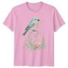 Whimsical Floral Bird TShirt Nature 2026 Gift For Him And Her