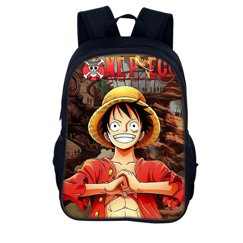One Piece Обезьяна D. Школьный рюкзак Луффи для ребенка Легкий детский рюкзак Модный рюкзак Лучший подарок