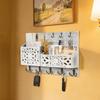 Key and Mail Holder for Wall Hanger Wood with 5 Double Keys Hooks Farmhouse Organizer Rack