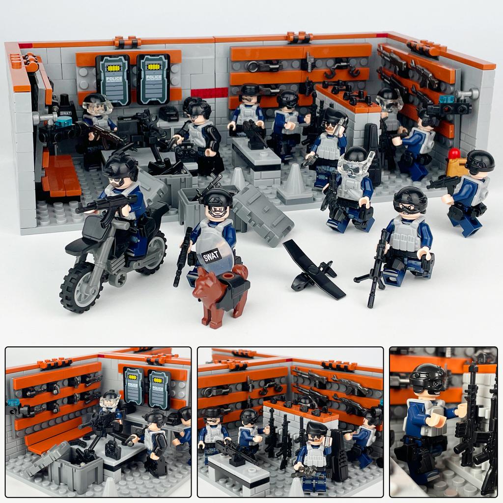 Военная серия Полиция Специальное полицейское оборудование Арсенал Конструктор Игрушки