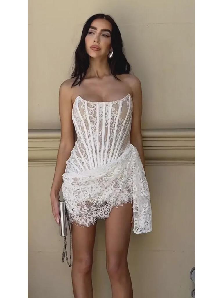 Высококачественное европейское и американское кружевное платье-труба - Элегантная женская мода