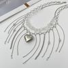 Jewelry Accessories Imitation Pearl Choker Necklace Stacking Tassel Pendant Women Wrap Necklaces