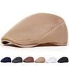 Мужские сетчатые дышащие кепки газетчика, шляпы британских художников, весенне-летние плоские кепки, хип-хоп береты
