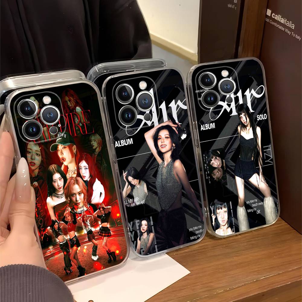 Чехол Singer Idol I-ITZY для iPhone 17 16 15 14 13 12 11 Pro Max Plus Mini Funda Для Прозрачного Чехла