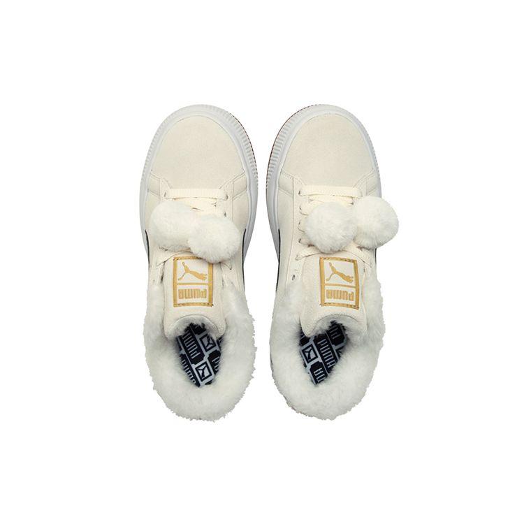 Puma Кроссовки Suede Mayu Fur - Whisper White Black Women Cream 385265-01