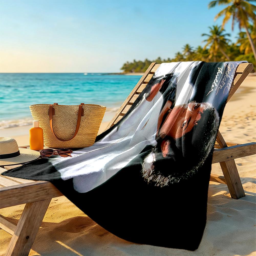Michael Beach Towel Quick-Dry Soft Microfiber Comfortable Lightweight Perfect for Traveling Yoga Camping and Swimming