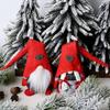 Christmas Faceless Gnome Doll Handmade Swedish Santa Gnome Plush Christmas Ornaments Decoration