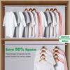 12pcs Closet Hangers Connector Triangle Closet Extender Clips Wardrobe Clothes Coat Connector Hook Organizer Hanger Space Saving
