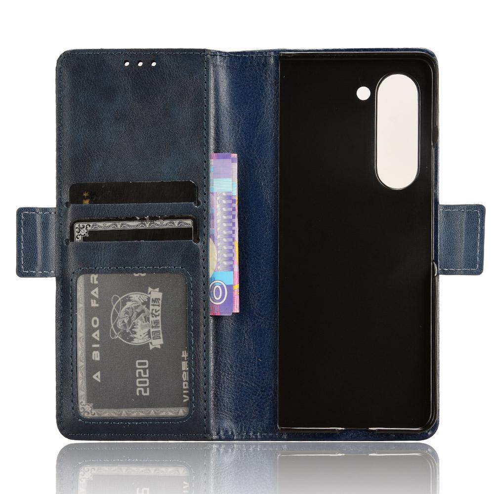 For Samsung Galaxy Z Fold6 5G Phone Case Vintage PU Leather Wallet Stand Shockproof Cover