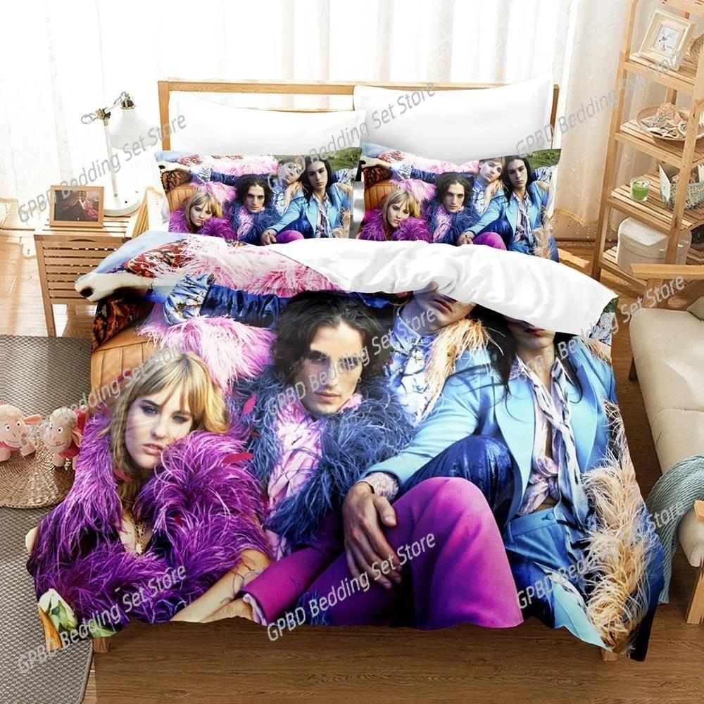New 3D Printed Maneskin Bedding Set Pillowcase Luxury Duvet Cover Double Twin Full Queen King Adult Boys Luxury  Quilt Cover