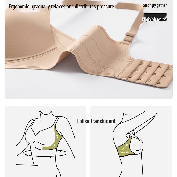Seamless Push-Up Underwear for Small Chest - Anti-Sagging, Thin Invisible Style, Flesh Color, Summer 2025 Collection