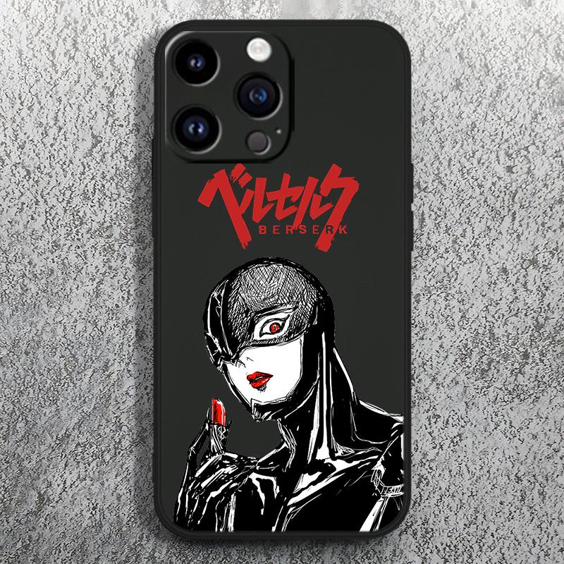 Berserk Comics Anime For Apple iPhone 15 14 13 12 Mini 11 XS XR X 8 7 Pro Max Plus Soft Silicone Black Phone Case