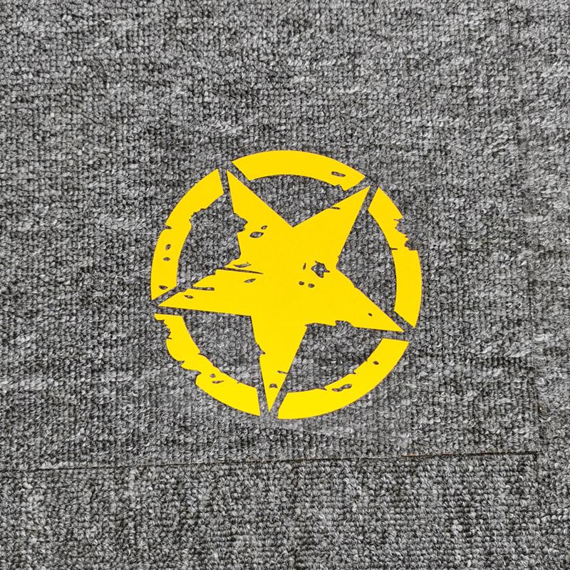 Broken Five-Pointed Stars Car Stickers War Damaged Reflective Decoration For Motorcycle Helmets Fuel Tank Cap Trunk Bumper