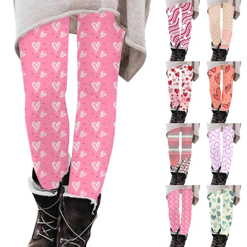 Women's Pants Printed Elastic Soft Cotton Leggings Casual Home Pajamas