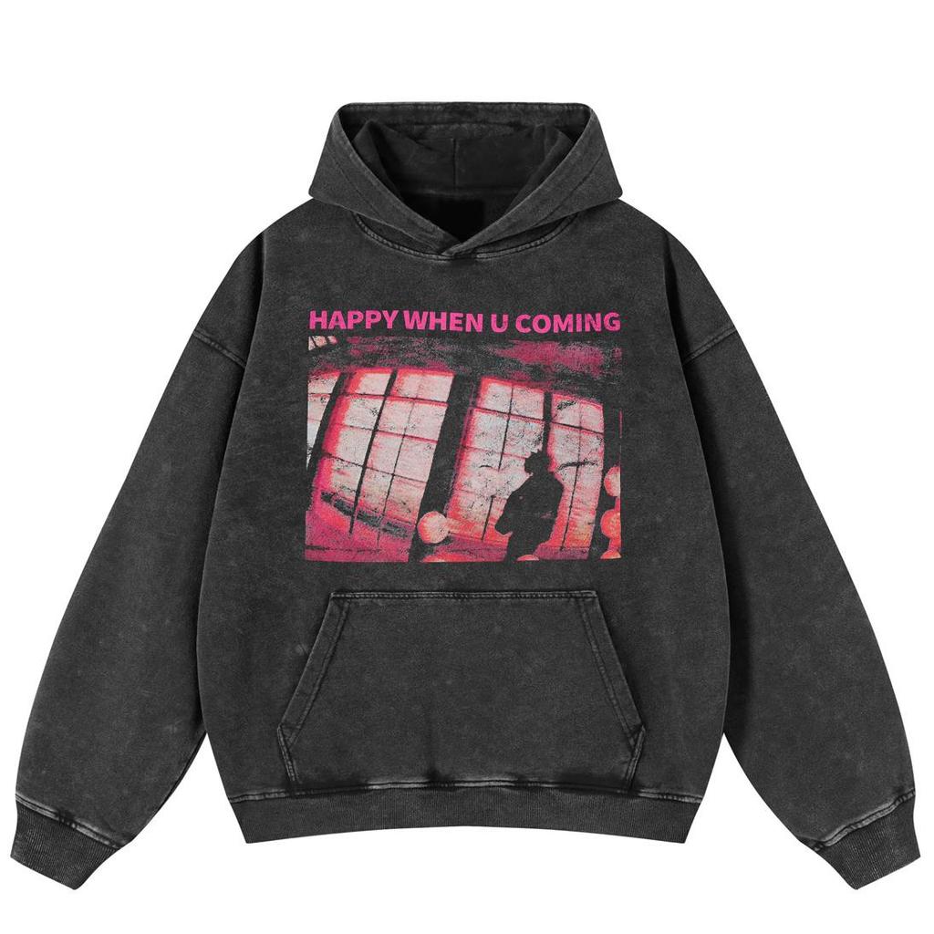 Уличная ретро-абстрактная графика, черная, свободная, унисекс, толстовка с капюшоном Y2K