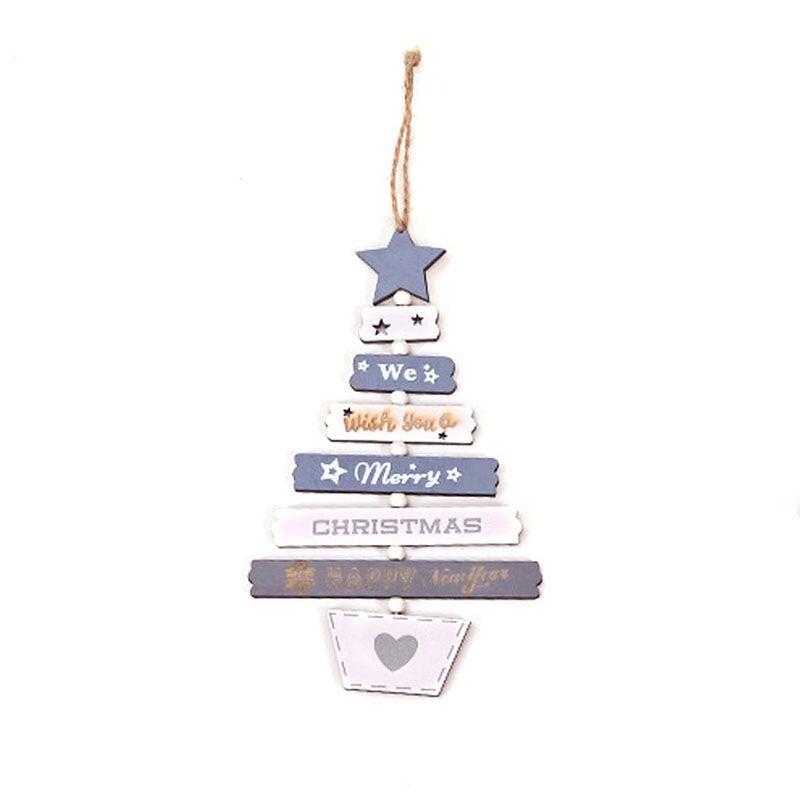 Elegant Wood Christmas Pendant Decorations For Home And Party Ornamentation