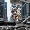 Подвесной кулон акриловый плоский мультяшный кот украшение для автомобиля легко повесить брелок подвеска украшение на рождественскую елку