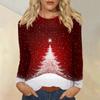 Long Sleeve Shirts For Women Cute Christmas Day Print Graphic Tees Blouses Casual Plus Size Basic Tops Pullover