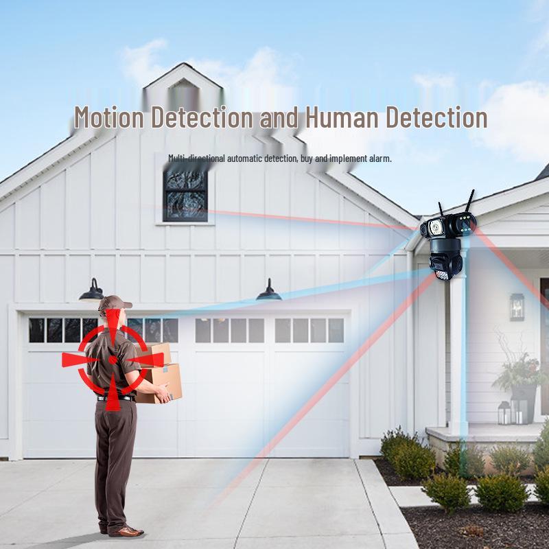 V380 Multi-Lens Wireless Monitoring Camera with Remote Intercom
