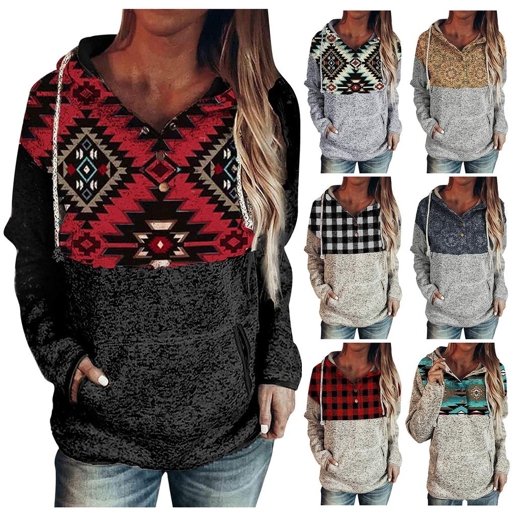 Women's Hoodie Sweatshirt Casual Pullover Tunic Top Long Sleeve Shirt