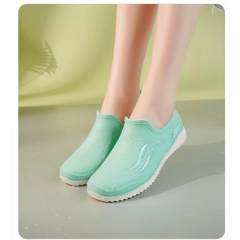 Женские модные летние нескользящие удобные короткие резиновые туфли на платформе