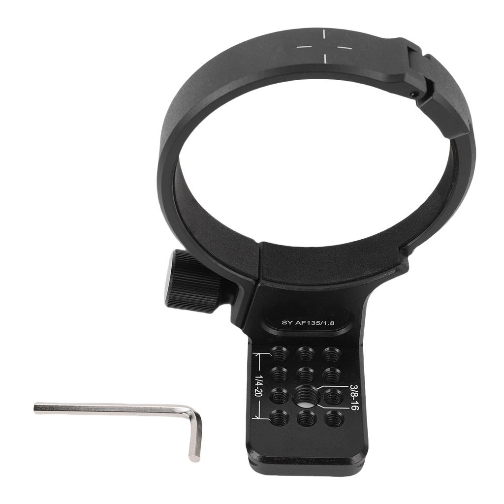 Metal Lens Collar Fit for Samyang AF135 F1.8 Tripod Mount Ring Camera Adapter with 1 4in 3 8in Screw Hole