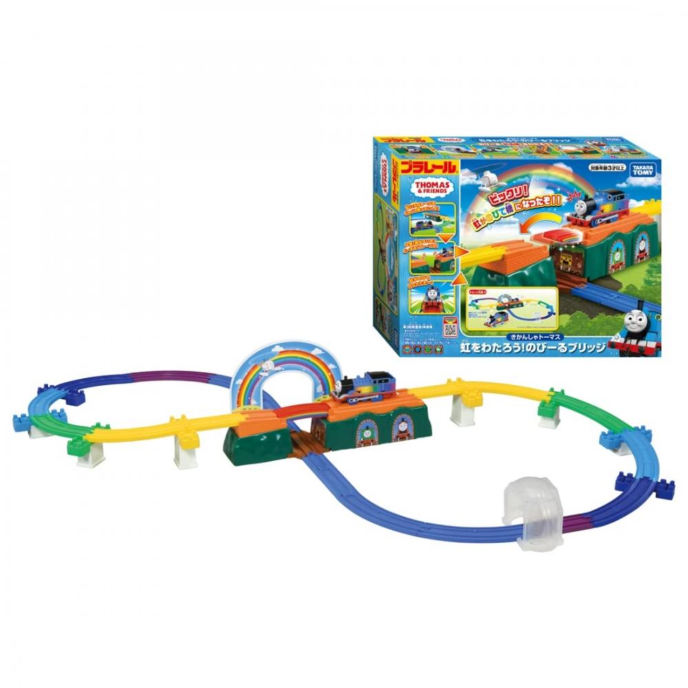 TAKARA TOMY Plarail Thomas Паровозик Томас пересекает радугу, растягивая мост, игрушечный поезд возрастом от 3 лет и старше