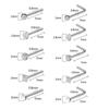 Комплект для пирсинга носа, перегородка, ноздри, кольца и шпильки из нержавеющей стали, хрустальный ювелирный обруч для пирсинга носа, 20 г, L-образный носовой ноготь