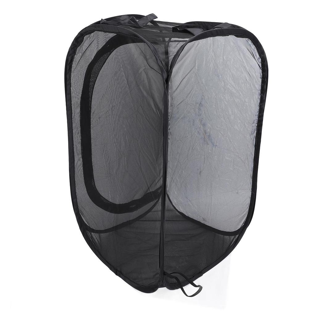 Outdoor Mesh Plant Enclosure Black Collapsible Mesh Cage for Plant Greenhouses Observation Rooms