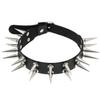 2022 Black Necklace Vintage Charm Gothic Spike Rivet Collar Pendant Leather Pentagram Harajuku Women Punk Choker Necklace
