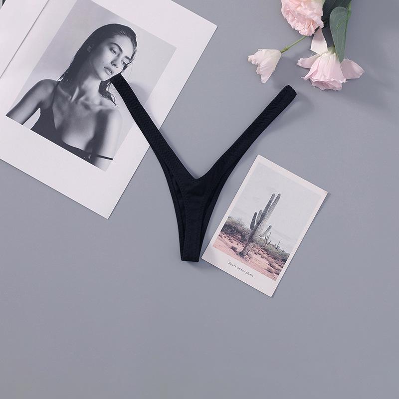 Элегантный стринги с глубоким V-образным вырезом, женское бикини с низкой посадкой и высоким разрезом – Европейский и Американский стиль